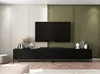 A modern living room with a black TV stand and a large television. Produktbild-Vorschau