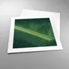 Poster - Poster ohne Rahmen - Makro Blatt Tropfen - 40x40 Produktbild-Vorschau 3
