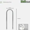 2 x Fahrradanlehnbügel 115 x 41 cm Edelstahl Ø 49 mm grau Produktbild-Vorschau 3