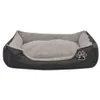 vidaXL Hundebett mit gepolstertem Kissen Größe L Schwarz Produktbild-Vorschau 2