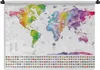 MuchoWow® Wandteppich Wandbehang Weltkarte - Aquarell - Produktbild-Vorschau 1