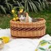 Creative Home Kosz Piknikowy Wiklinowy na Zakupy z Uchwytem Podgląd zdjęcia produktu 2