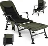 Chaise de pêche COSTWAY Chaise de camping avec repose-pieds Voir les images du produit 1