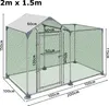 XMTECH 2x1x1,5m Poulailler Enclos Enclos pour animaux avec Voir les images du produit 2