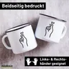 Huuraa Emaille Tasse K-Pop Fingerherz Zeichen 300ml Vintage Produktbild-Vorschau 2