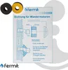 An instructional diagram showing how to install a wall faucet seal, with product samples shown at the top. Produktbild-Vorschau