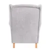 Max Winzer Ohrenbackensessel Lorris - Velourstoff silber - Produktbild-Vorschau 4