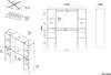 Parisot Combi 3 – Kleiderschrank 176 cm Weiß mit Vorhang, 2 Produktbild-Vorschau 5