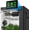 A grow tent setup with a digital controller and internal equipment. Produktbild-Vorschau