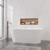 AICA Freistehende Badewanne Acrylwanne Oval 150x70x58cm Produktbild-Vorschau 1