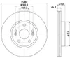 2x HELLA 8DD 355 127-861 Bremsscheibe Vorderachse Produktbild-Vorschau 4