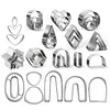 A collection of various metal cookie cutters in different shapes. Náhled obrázku produktu