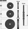 GYRONETICS® Kurzhantelset 30kg - 2er Set, Gewichte  8x2,5kg Produktbild-Vorschau 4