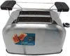 A shiny chrome toaster is shown against a white background. Produktbild-Vorschau