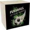 Fußball ist meine Therapie Spardose aus Holz mit Produktbild-Vorschau 1