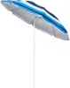 A striped beach umbrella on a white background. Náhled obrázku produktu