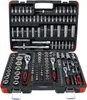 An open red and black toolbox containing a 172-piece socket wrench set. Náhled obrázku produktu