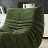 Zielony pluszowy fotel leniwiec, miękki materiał ze skóry Podgląd zdjęcia produktu 9