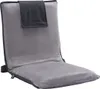 A gray floor chair with a black headrest, shown against a white background. Produktbild-Vorschau