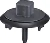 A close-up studio shot of a dark gray sink stopper. Produktbild-Vorschau