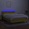 Boxspringbett mit Matratze & LED Blau 140x200 cm Stoff Produktbild-Vorschau 4