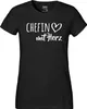Huuraa Damen T-Shirt Chefin mit Herz M Black Bio Baumwolle Produktbild-Vorschau 2