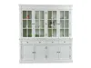 Amaretta Armoire vitrine 4 portes, vieux blanc, vintage Voir les images du produit 6