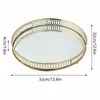 Vintage Plateau miroir Rond Métal Verre miroir Plateau déco Voir les images du produit 2