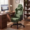 Gaming-Stuhl grün Samt ergonomisch, Massage-Lendenstütze, Produktbild-Vorschau 10