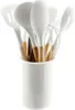 set de 12 ustensiles de cuisine en silicone avec manche en Voir les images du produit 1
