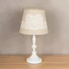 Tischlampe Weiß 38cm hoch Shabby Metall Creme Beige Produktbild-Vorschau 5