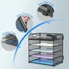 5-Tire Schreibtisch Organizer, Mesh Briefablage mit Griff, Produktbild-Vorschau 4