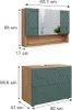 Set mobili bagno Vicco Irma Quercia verde/oro 2 parti, base Anteprima dell’immagine prodotto 7