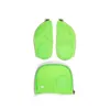 Three green zippered pouches are arranged on a white background. Produktbild-Vorschau