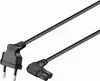 A black power cable with two different types of plugs. Anteprima dell’immagine prodotto