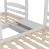 Kiefern-Hochbett mit 3 Schlafplätzen & Stauraum, EN747- mit Produktbild-Vorschau 11
