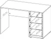 Büro Schreibtisch mit 120 cm Breite, schwarz matt mit Produktbild-Vorschau 6