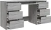 vidaXL Bureau gris Sonoma 140x50x77 cm Bois composite Voir les images du produit 5