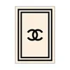 A product image of a rug with a Chanel logo. Podgląd zdjęcia produktu