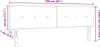 A line drawing diagram showing the dimensions of a headboard. Produktbild-Vorschau