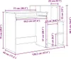 vidaXL Schreibtisch Sonoma-Eiche 120,5 x 44 x 88,5 cm Produktbild-Vorschau 7