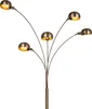 Design Stehlampe DunkelBronze mit Goldenen 5 Lichtern Produktbild-Vorschau 2