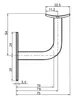 Edelstahl Handlaufhalter Set 2 Stück HLH 1101 gewölbte Produktbild-Vorschau 2