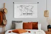 MuchoWow® Wandteppich Wandbehang Weltkarte - Zitat - Reisen Produktbild-Vorschau 4