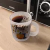 Fall Jahreszeit Herbst Glas Tasse mit Kürbis und Laub Produktbild-Vorschau 5