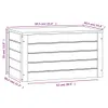 vidaXL Opbergkist, wit, 59,5 x 36,5 x 33 cm, massief Productafbeelding-voorbeeld 8
