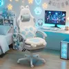 Gaming-Stuhl ergonomisch, Fußstütze, Stoff, verstellbar, Produktbild-Vorschau 2