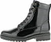 A black patent leather lace-up boot is shown against a white background. Náhled obrázku produktu