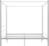 vidaXL Postel se stříškou Bílá kovová 180x200 cm Náhled obrázku produktu 2