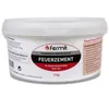 A white plastic tub of Fermit Feuerzement (fire cement) with a red and gray label. Produktbild-Vorschau
